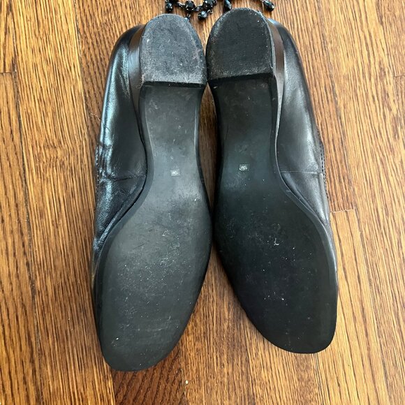Mid-Century Italian Style Feeling - Low Heel Leather Franco Sarto Flats - Sz 10 - Picture 6 of 8